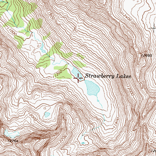 Topographic Map of Strawberry Lakes, CO