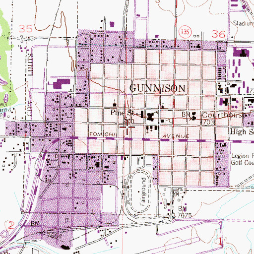 Topographic Map of Church of the Good Samaritan, CO