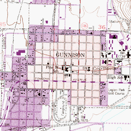 Topographic Map of Saint Peters Catholic Church, CO