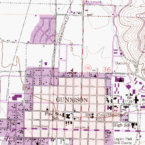 Topographic Map of Mount Calvary Lutheran Church, CO