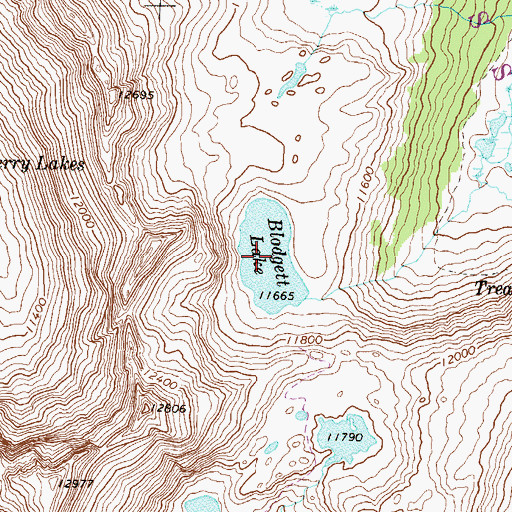 Topographic Map of Blodgett Lake, CO