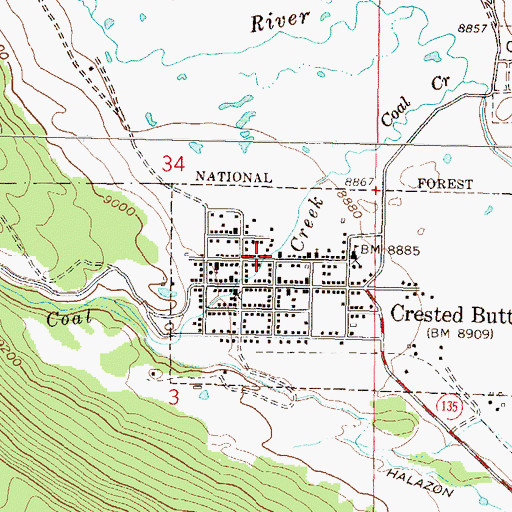 Topographic Map of Totem Pole Park, CO