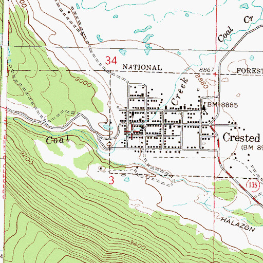 Topographic Map of Crested Butte Mountain Heritage Museum, CO