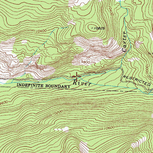 Topographic Map of Carter Creek, CO