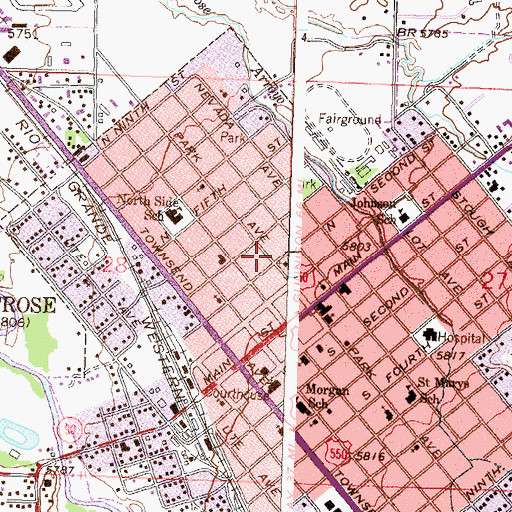 Topographic Map of Hope Lutheran Church, CO