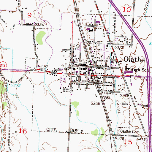 Topographic Map of Lions Park, CO