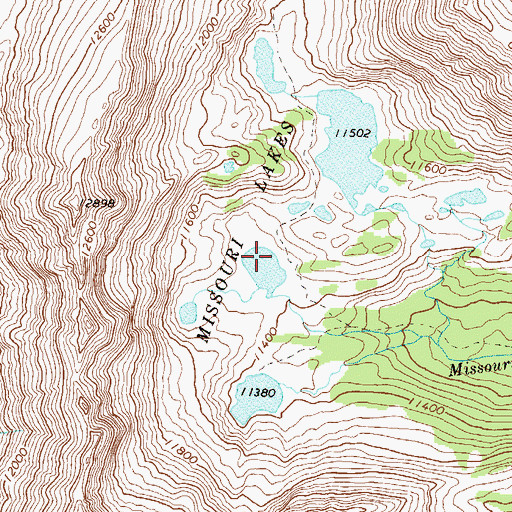 Topographic Map of Missouri Lakes, CO