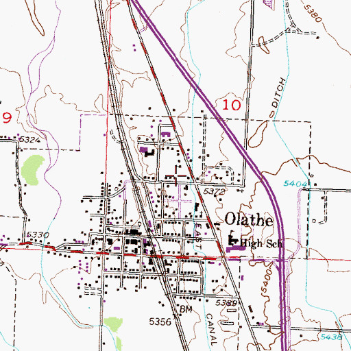 Topographic Map of Mountain Valley Baptist Church, CO