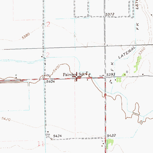 Topographic Map of Fairview School (historical), CO
