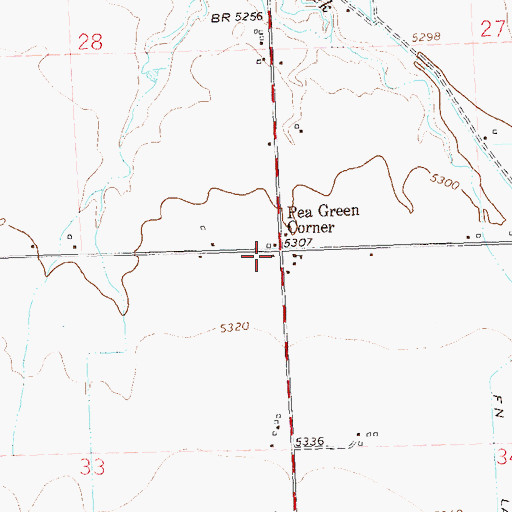 Topographic Map of Pea Green Community House, CO
