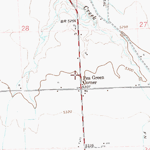 Topographic Map of Olathe Fire District - Pea Green, CO