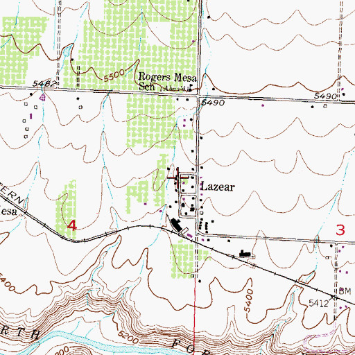 Topographic Map of Mountain View Bible Church, CO