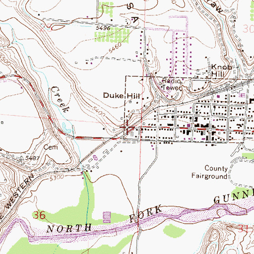 Topographic Map of Saint Margaret Mary Catholic Church, CO