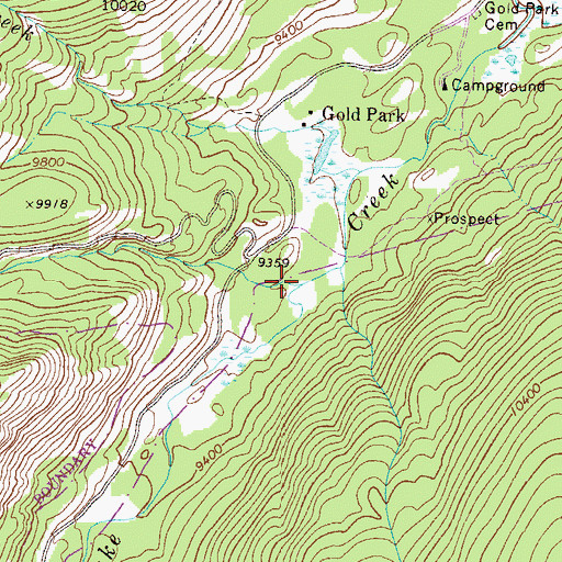 Topographic Map of Missouri Creek, CO