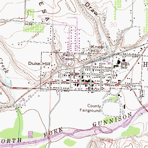 Topographic Map of Lighthouse Christian Center, CO