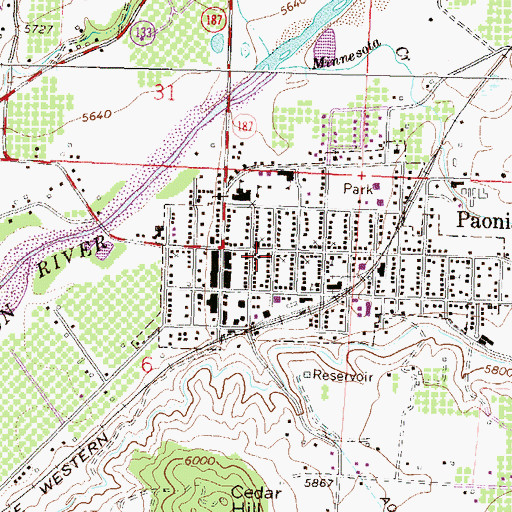 Topographic Map of Friends Church, CO