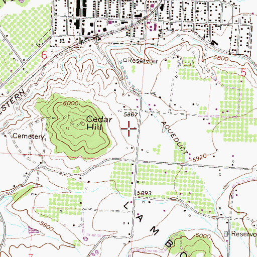 Topographic Map of Seventh Day Adventist Church, CO