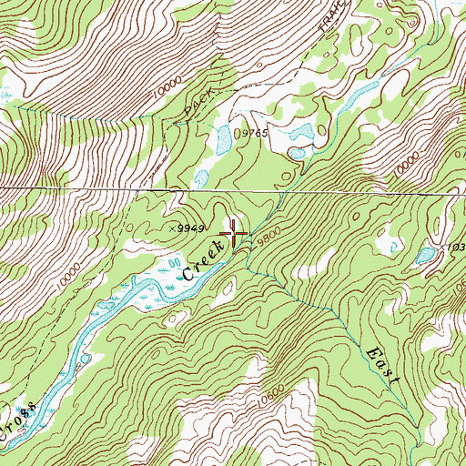 Topographic Map of East Cross Creek, CO