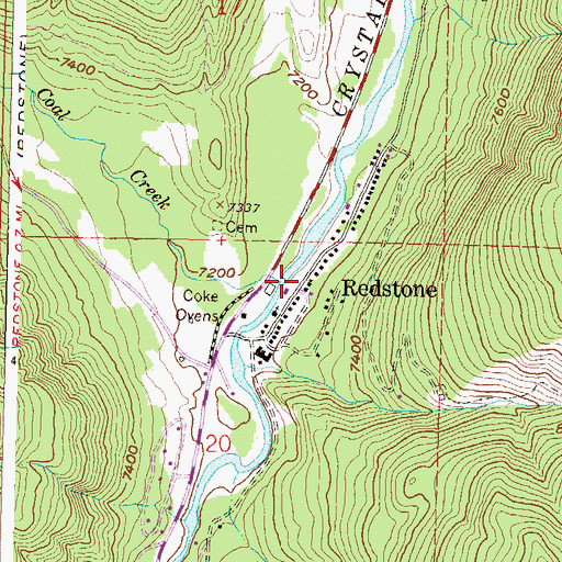 Topographic Map of Redstone Museum, CO