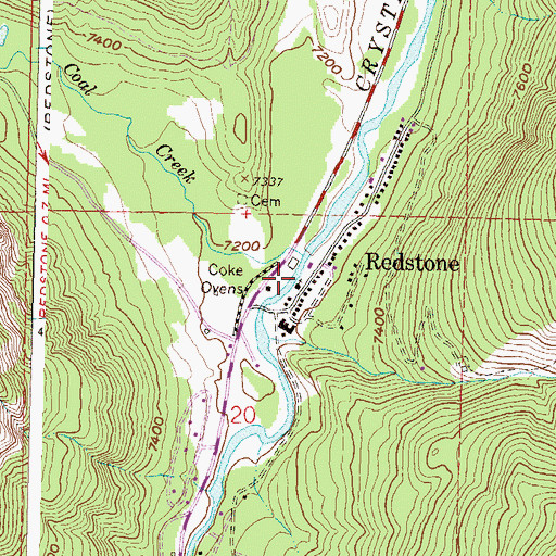 Topographic Map of The Church of Redstone, CO