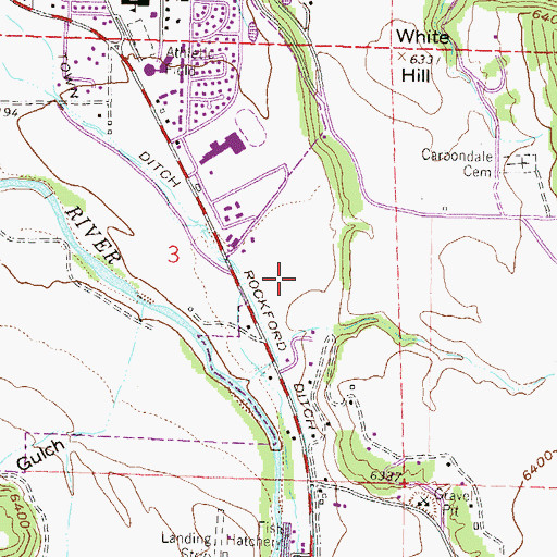 Topographic Map of Roaring Fork High School, CO