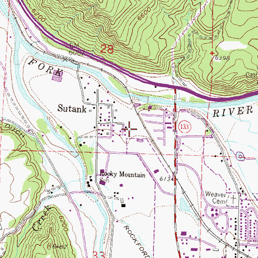 Topographic Map of Carbondale Community School, CO