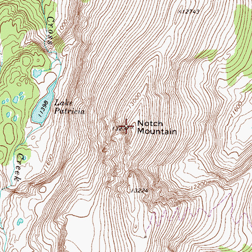 Topographic Map of Notch Mountain, CO