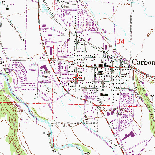 Topographic Map of Sopris Park, CO