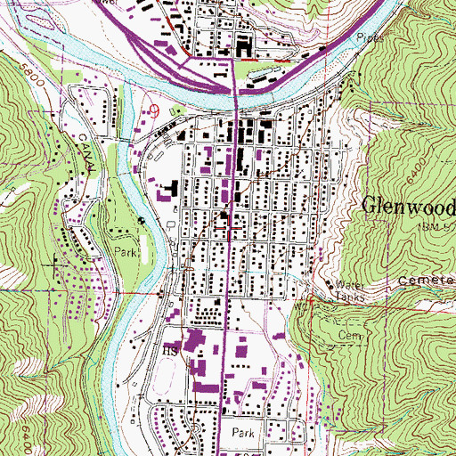 Topographic Map of First Presbyterian Church, CO