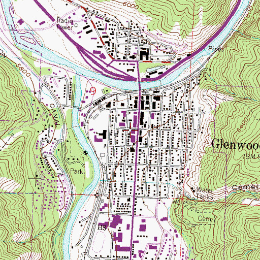Topographic Map of Centennial Park, CO