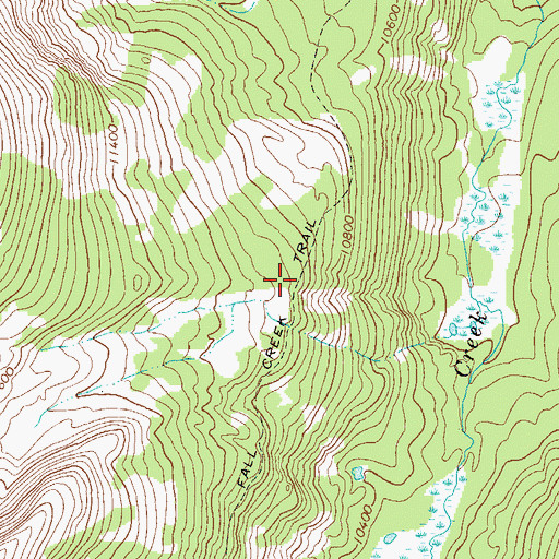 Topographic Map of Fall Creek Trail, CO