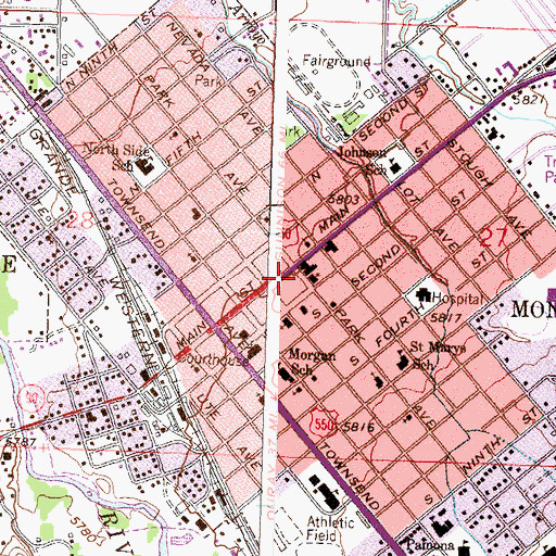 Topographic Map of United Methodist Church, CO