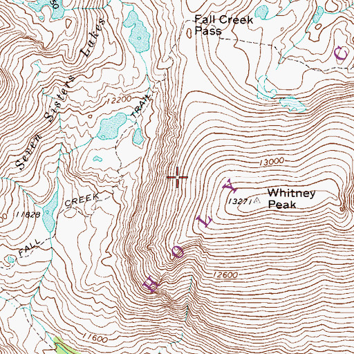 Topographic Map of Fall Creek Pass, CO