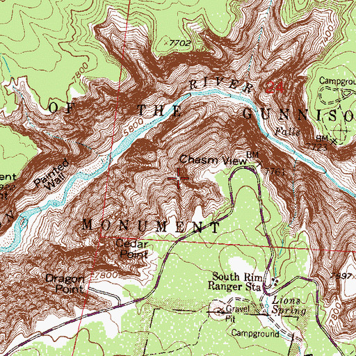 Topographic Map of Painted Wall View, CO