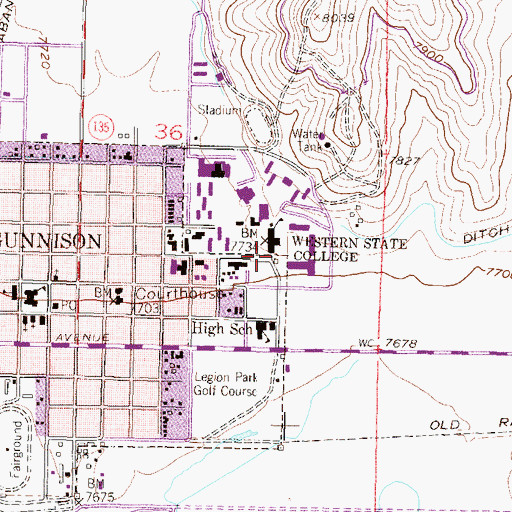 Topographic Map of Dinosaur Reconstruction Lab, CO