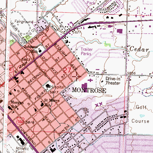 Topographic Map of Family Services Center Head Start, CO