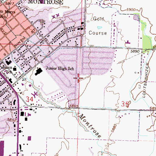 Topographic Map of The Church of Jesus Christ of Latter Day Saints, CO