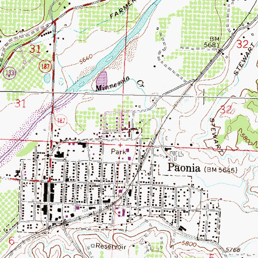Topographic Map of The Church of Jesus Christ of Latter Day Saints - Paonia Ward, CO