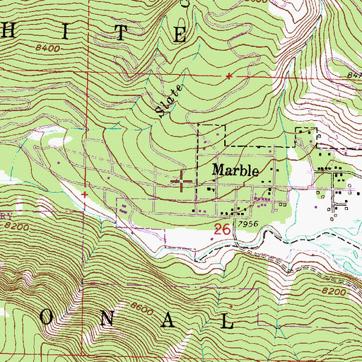 Topographic Map of State of Colorado Standard School (historical), CO