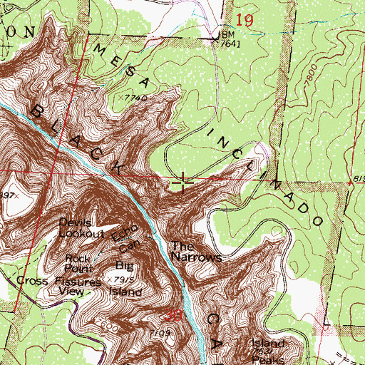 Topographic Map of Balanced Rock View, CO