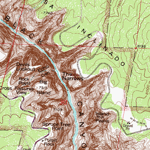 Topographic Map of Big Island View, CO