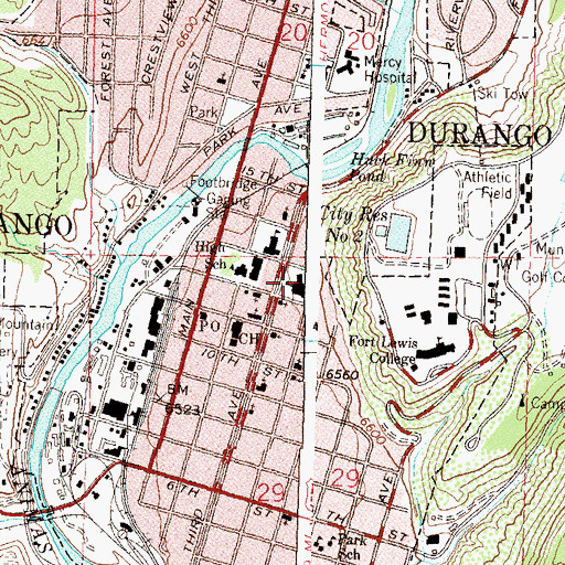 Topographic Map of Church of Christ, CO