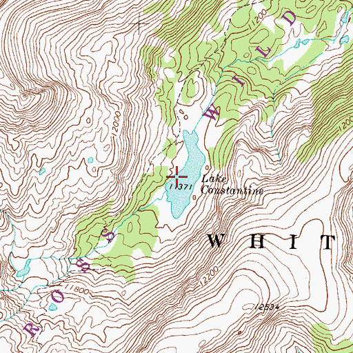 Topographic Map of Lake Constantine, CO