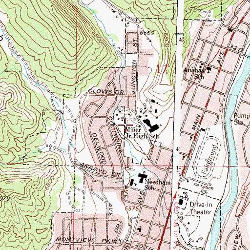Topographic Map of Saint Pauls Lutheran Church, CO