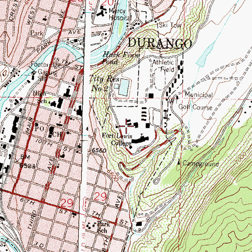 Topographic Map of Miller Student Center, CO