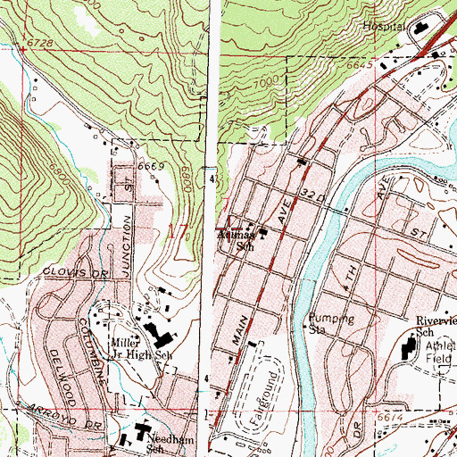 Topographic Map of Cornerstone Evangelical Free Church, CO