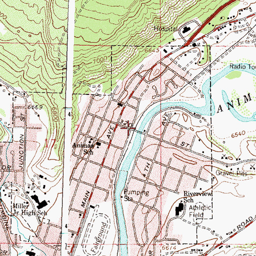 Topographic Map of Emerson-Parks Bridge, CO