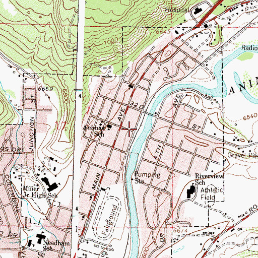 Topographic Map of Memorial Park Phase One, CO