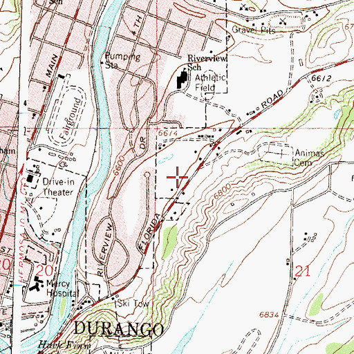 Topographic Map of Bible Missionary Church, CO