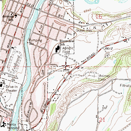 Topographic Map of New Life Chapel, CO